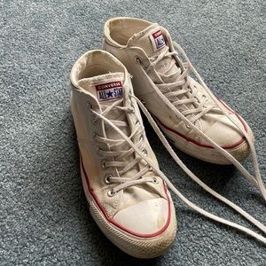 White converse high tops